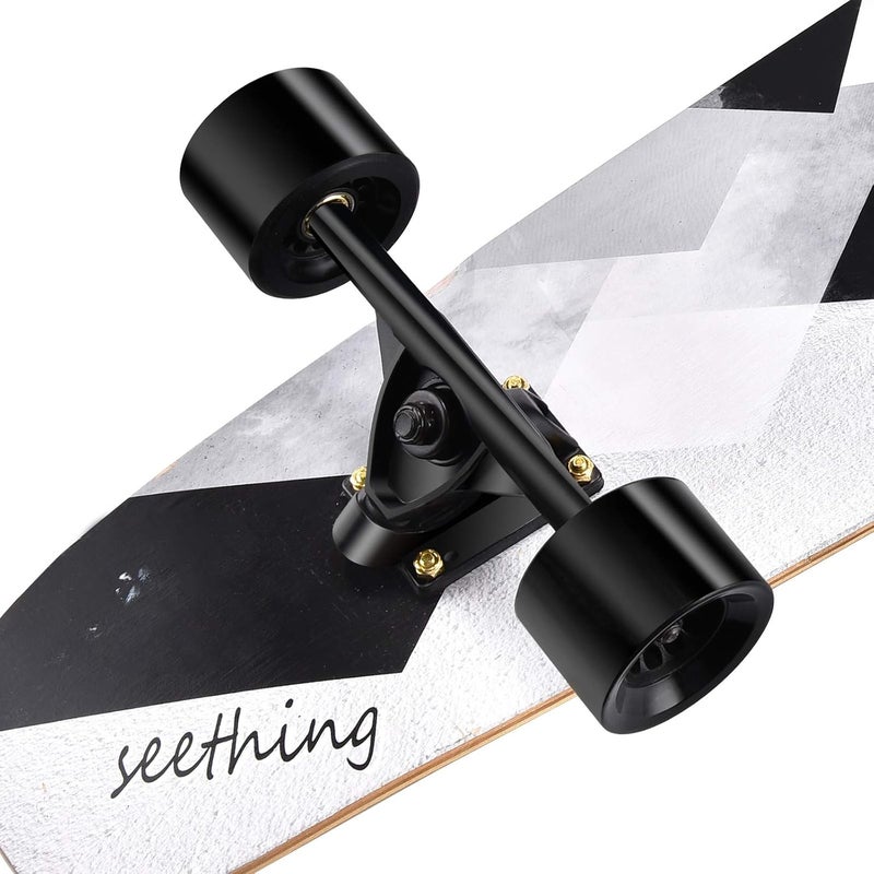 Seething 42 Inch Longboard Skateboard Complete Cruiser Pintail,The Original Artisan Maple Skateboard Cruiser Pintail for Cruising, Carving, Free-Style and Downhill - Image 4